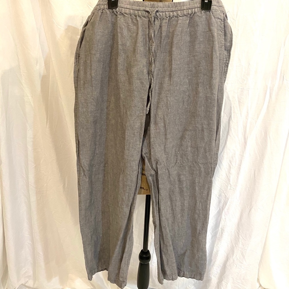 Pull up linen pants